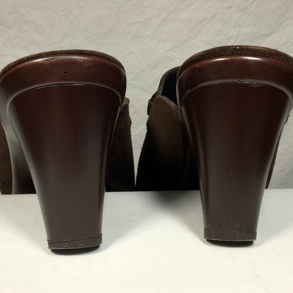 Stuart Weitzman Brown Studded Slip On Mules - 6.5 - Picture 5 of 14